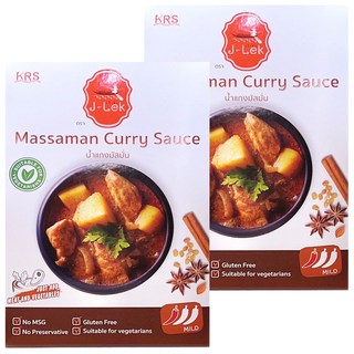 J-LEK 瑪莎曼咖哩醬, 無味精, 無防腐劑, 適合素食者, 250g, 2盒