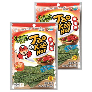 TAO KAE NOI 小老板 厚片海苔 辣香味, 32g, 2包