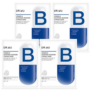 DR.WU 達爾膚 台灣公司貨 維他命B保濕舒緩膠囊面膜, 4片, 1盒, 1組