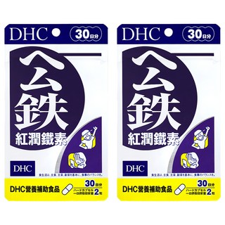 DHC 紅潤鐵素, 含血紅素鐵, 維他命B12, 葉酸, 30日份, 60顆, 347mg, 2包