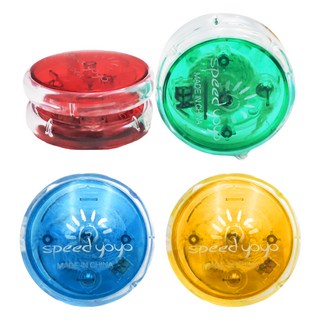 agaplus 閃亮星星搖擺LED溜溜球4件組, 紅色 + 藍色 + 黃色 + 綠色, 1套