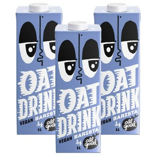 Allgood 燕麥飲料 咖啡師, 1L, 3個