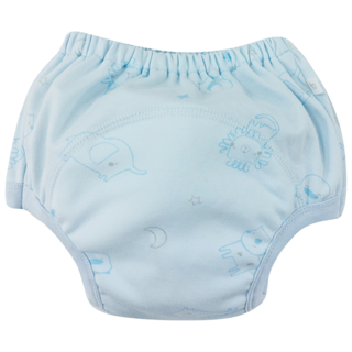 PiYOPiYO 黃色小鴨 小鴨學習褲, 7層防護, 360度包覆, 柔軟親膚透氣, M 90cm, 藍色, 1件