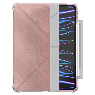 JTLEGEND Mighty Shield相機快取面蓋防摔皮套 含Apple pencil筆槽 + 磁扣, 粉色, 1個