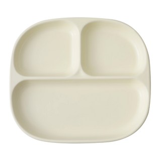 Cooksy 不混味陶瓷分隔健康餐盤, 1個, 奶油黃