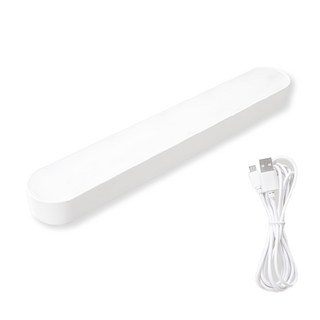 收納部屋 LED宿舍燈 3色調光 USB充電款 附充電線 白光/暖光/自然光 檯燈/壁燈, 白色, 1個