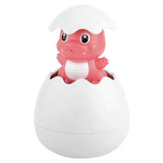 OhBabyLaugh 愛笑寶 洗澡玩具 噴水蛋 恐龍, 紅色, 1個