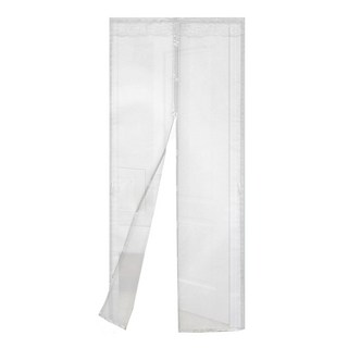 磁吸式防蚊門簾 圖釘安裝 2入, 基礎白