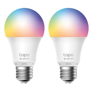 타포 스마트 Wi-Fi 멀티 컬러 전구 8.7W Tapo L530E, 기타색, 2개