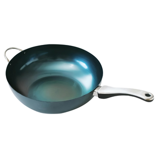 藤田金屬 GARTEN 職人製深鐵炒鍋 附握把 IH爐可用 日本製, 1個, 30cm