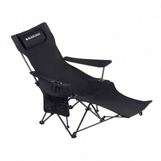 BLACK DOG 黑狗 慢享折疊躺椅, 夜幕黑, 1個