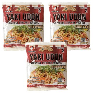 OTafUKU 壽喜燒風味炒烏龍麵 2人份, 3個, 420g