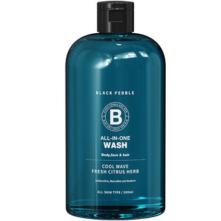 BLACK PEBBLE 男士多合一香氛沐浴露 沁涼澄香味, 500ml, 1瓶