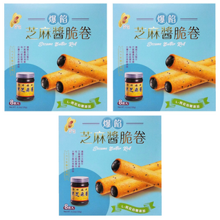新竹福源 爆餡芝麻醬脆卷, 120g, 3盒