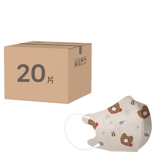 郡昱 3D口罩 幼童(1~4y), 10片, 2盒, bear熊熊