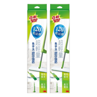 3M Scotch-Brite 百利 免手洗魔布拖把, 2支