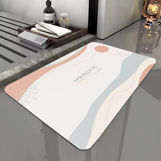 FAmILyLIFE 生活 奈米硅藻土速乾防滑吸水地墊, 春日暮色, 2個