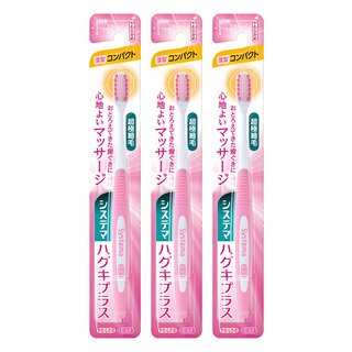 LION 獅王 Systema 細潔 牙齦護理小頭型牙刷 柔軟刷毛, 1入, 3支