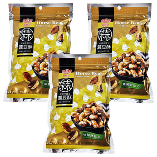 翁財記 蒜頭味蠶豆, 300g, 3包