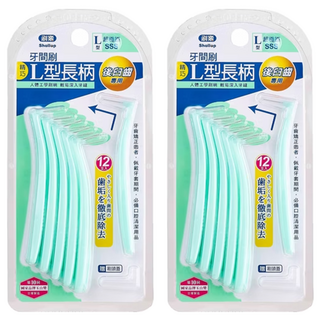 Shallop 刷樂 L型後臼齒牙間刷 SSS, 0.7mm, 12支, 2組