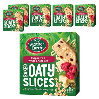 Mother Earth 烘焙燕麥棒 覆盆莓和白巧克力口味 纖維來源, 240g, 6盒