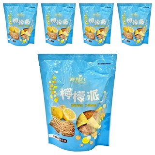 長松食品 檸檬派口味餅, 濃郁香氣 口感酥脆, 100g, 5袋