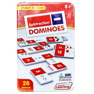 Junior Learning 骨牌接龍遊戲 減法, 28塊, 1盒