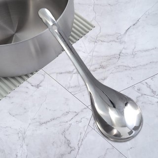 AOK 荷雅 304不鏽鋼湯勺 加大容量 一體成型 舒適握柄, 1入