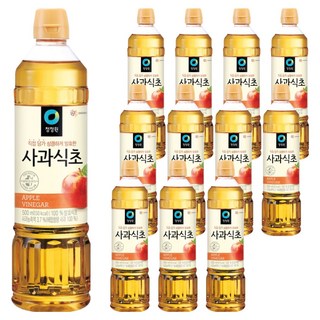 청정원 사과식초, 500ml, 12개