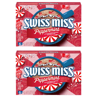 SWISS MISS 薄荷棉花糖風味可可粉, 39g, 6包, 2盒