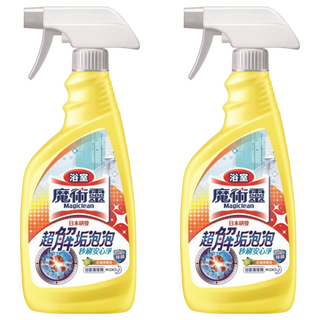 Kao 花王 Magiclean 魔術靈 浴室清潔劑 噴槍瓶 舒適檸檬 台灣公司貨, 500ml, 2瓶