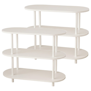 書架置物架 密集板材質 60*30*66CM 白色 DIY商品, 2組