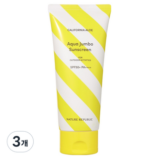 NATURE REPUBLIC 加州蘆薈水感特大防曬乳 SPF50+ PA++++, 250ml, 3個