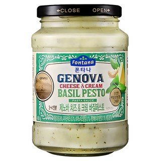 豐塔納熱那亞奶酪和奶油羅勒香蒜醬意大利麵醬, 430g, 1罐