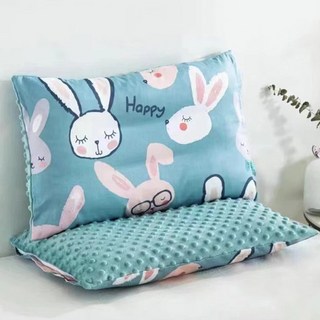 愛北鼻 拉鍊式珍珠安撫枕套, 親膚透氣, 多款卡通圖案, 寶寶安撫枕套, 台灣現貨, 50x30cm, 藍, 1入