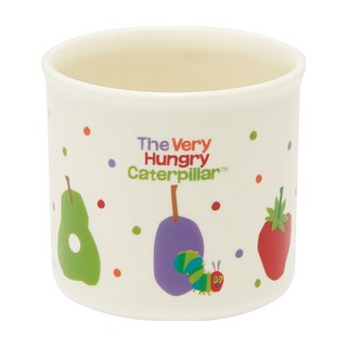 Skater 塑膠AG抗菌漱口杯 7.4 x 6.8cm 200ml, 好餓的毛毛蟲 米色, 1個