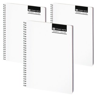 7000 탑 심플칼라 PP 유선노트, 화이트, 3개