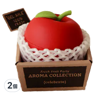 沐慕家居 水果造型室內香氛膏 PP材質, 蘋果香味, 160g, 2個