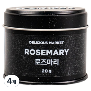 DELICIOUS MARKET 乾燥迷迭香草本香料 The Black, 20g, 4個