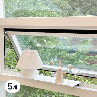 주식회사아텍스 신형 철제 다용도 창틀선반 40cm, 화이트, 5개