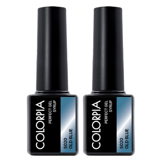 Colorpia 一步式糖漿凝膠指甲, 2個, S020 復古藍, 6g