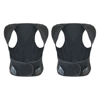 防駝背背心，黑色，多種尺寸 (S、M、L、XL、2XL、3XL), 2件