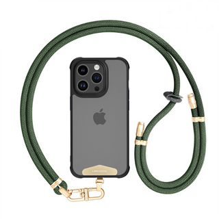 LEEU DESIGN 攀登系列 可調節手機掛繩 160cm, 墨綠色, 1個