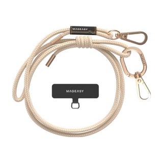 MAGEASY STRAP 掛繩 6.0mm 繩索掛繩 含掛繩卡, 內斂杏, 1組