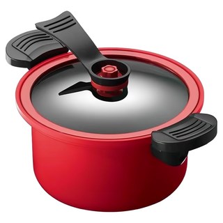 TOTIPOTENT POT 微壓料理鍋 3.5L, 22cm, 1個, 紅色