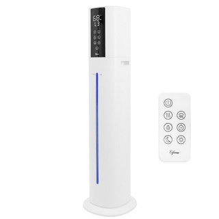 시프이컴 스마트 무드등 대용량 리모컨 타워형 복합식 가습기 9L, 화이트, CIF-TWH01