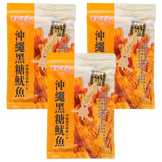 珍珍 沖繩黑糖魷魚, 75g, 3包