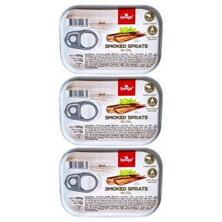 BANGA 油漬煙燻沙丁魚, 100g, 3罐