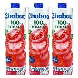CHABAA 啜吧 100% 番茄汁, 1L, 3瓶