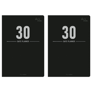 珠友文化 30天倒數計劃本, 黑色, 2本